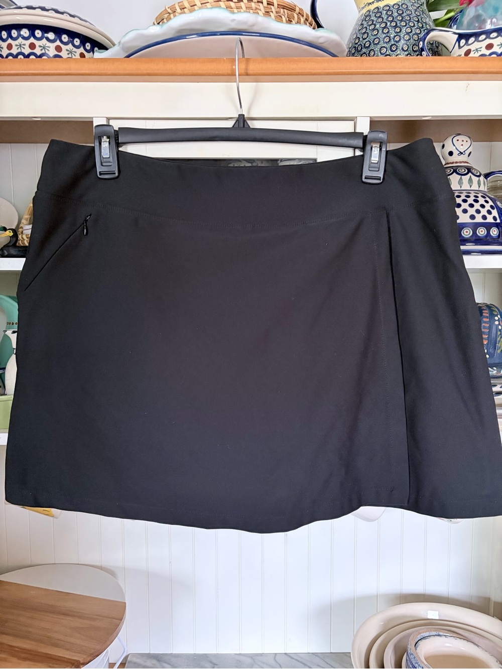L.L. Bean Black Athletic Skort XL Performance Golf/Tennis/Pickleball